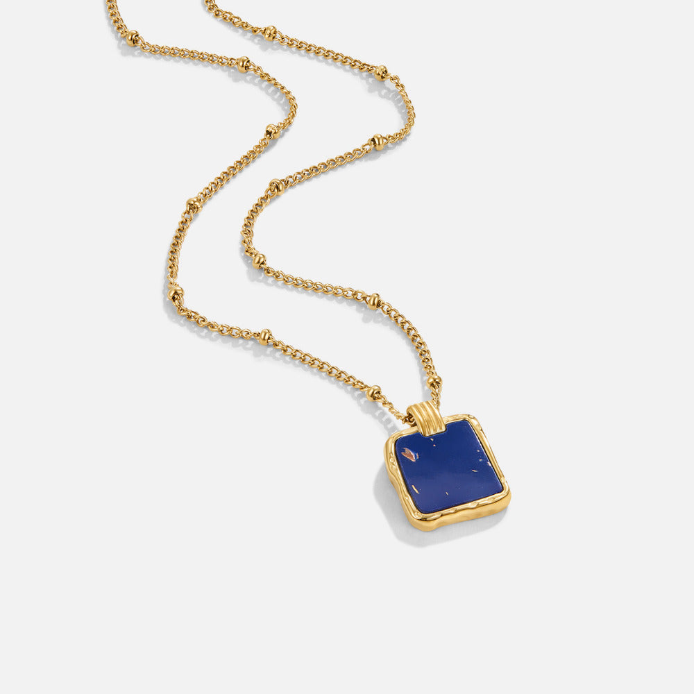 Astoria Blue Stone Pendant Necklace