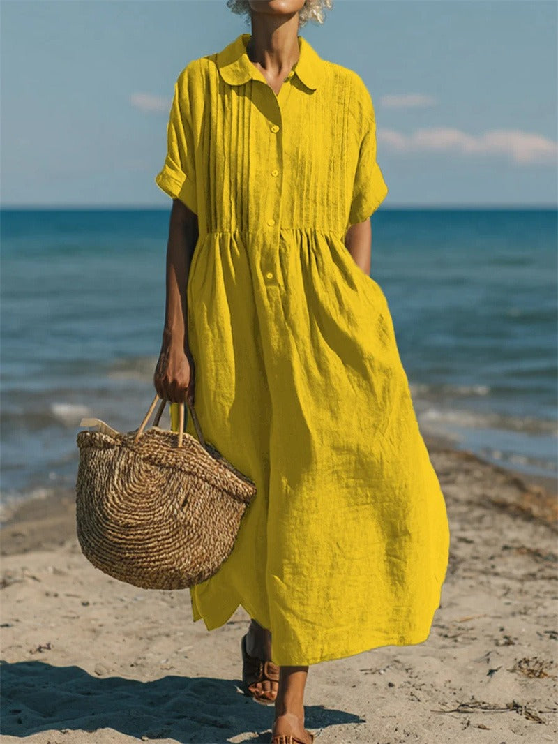 Mandy | Elegant Collared Maxi Dress