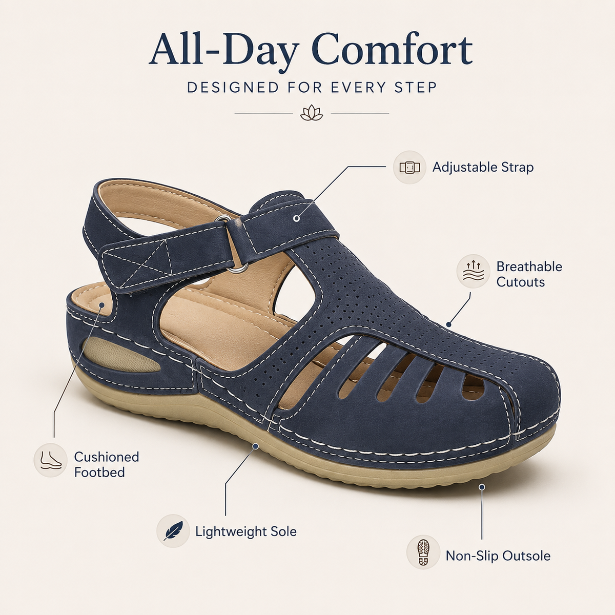 Brenda | Orthopaedic Comfort Sandals