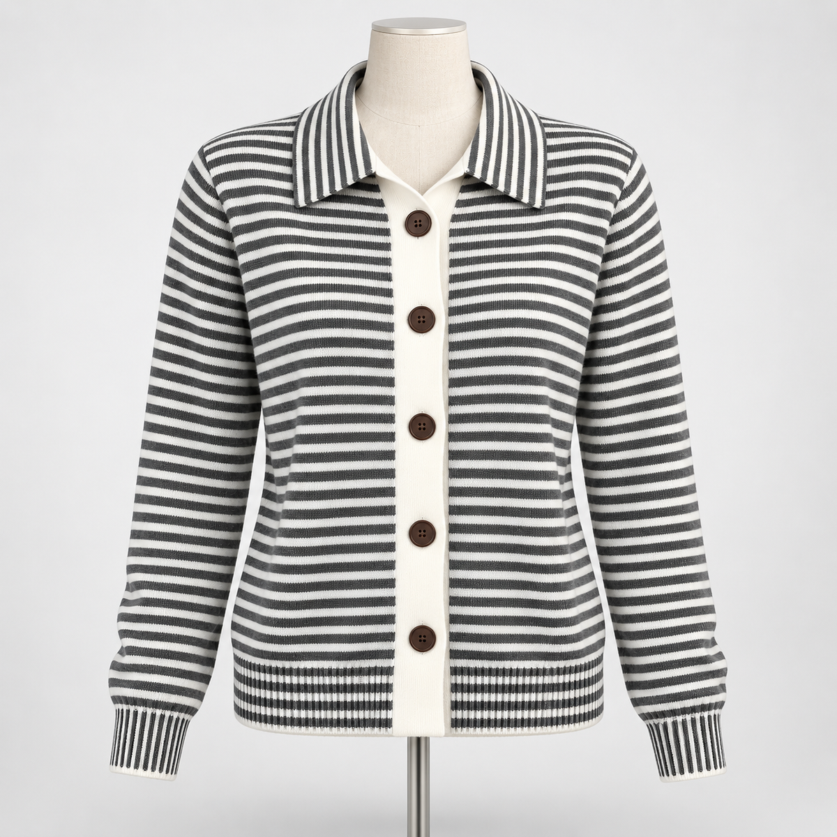 Nala | Striped Button Cardigan