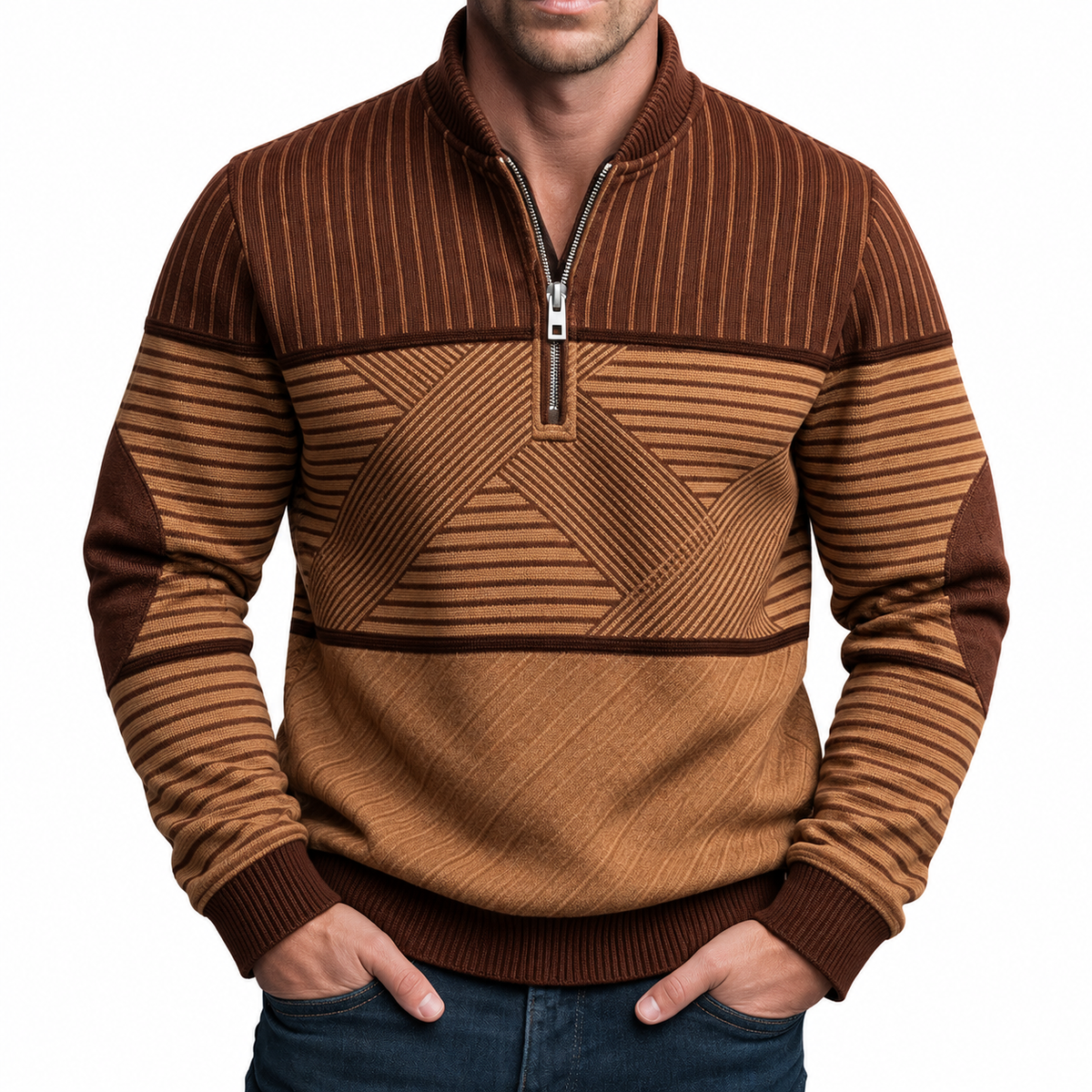 George | Retro Quarter-Zip Sweater