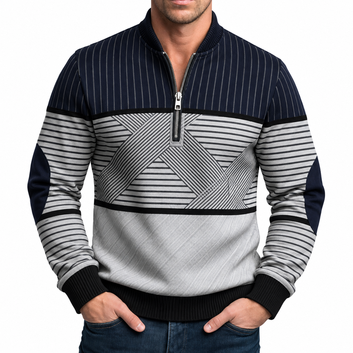 George | Retro Quarter-Zip Sweater