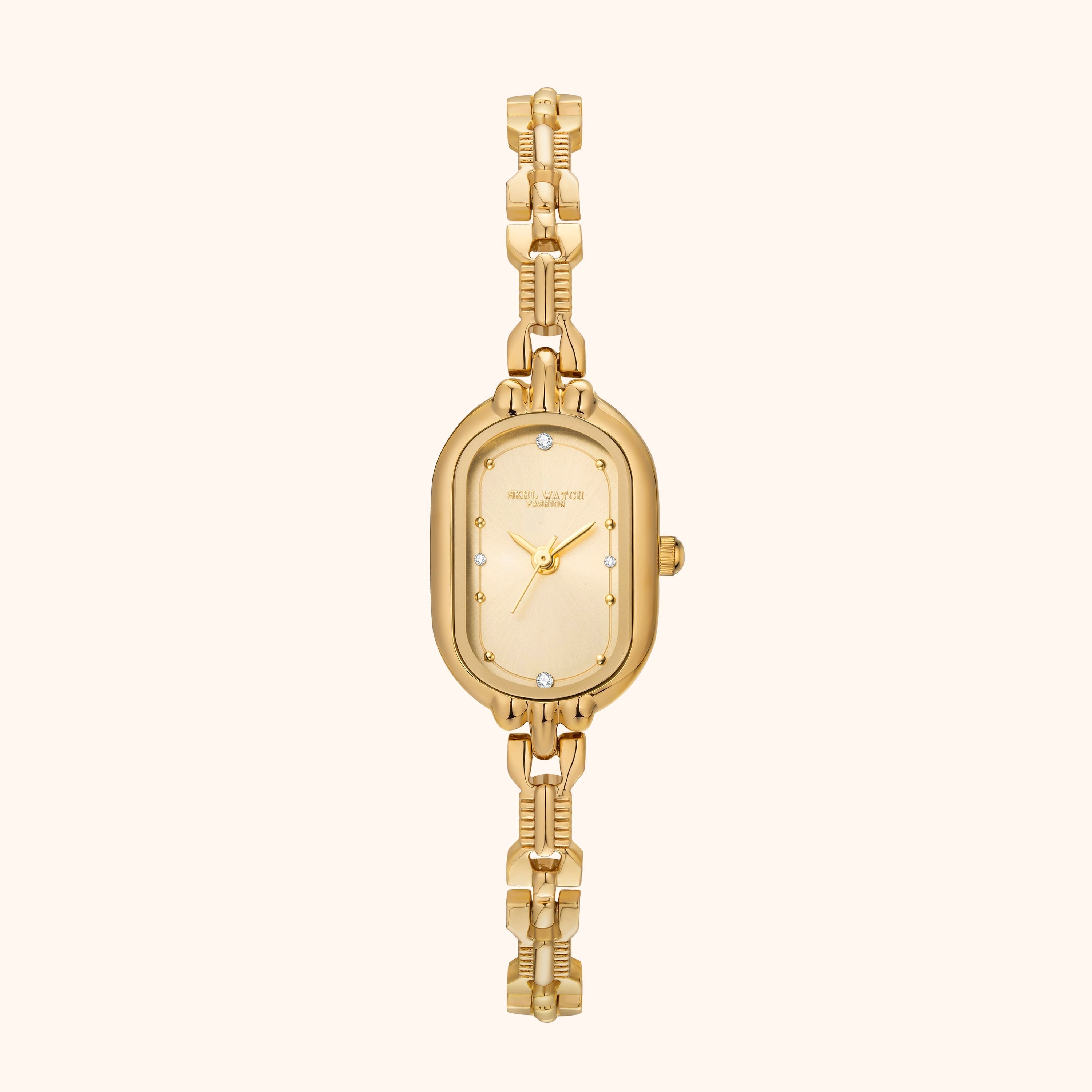 Luxury Ladies Watch Gold – Elegant Oval Design with Quartz Movement