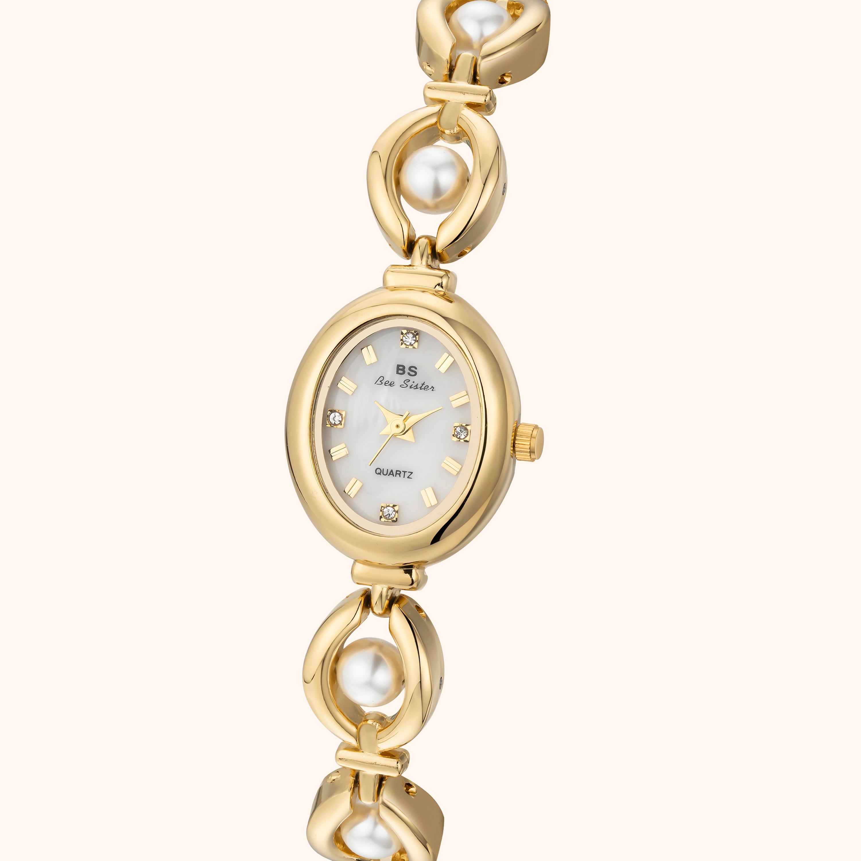 Ladies' Watch Gold – Elegant Design with Pearl White Dial