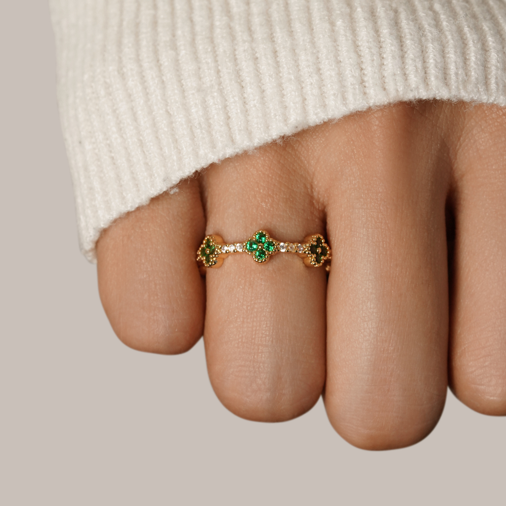 Marisol - Crystal Clover Ring