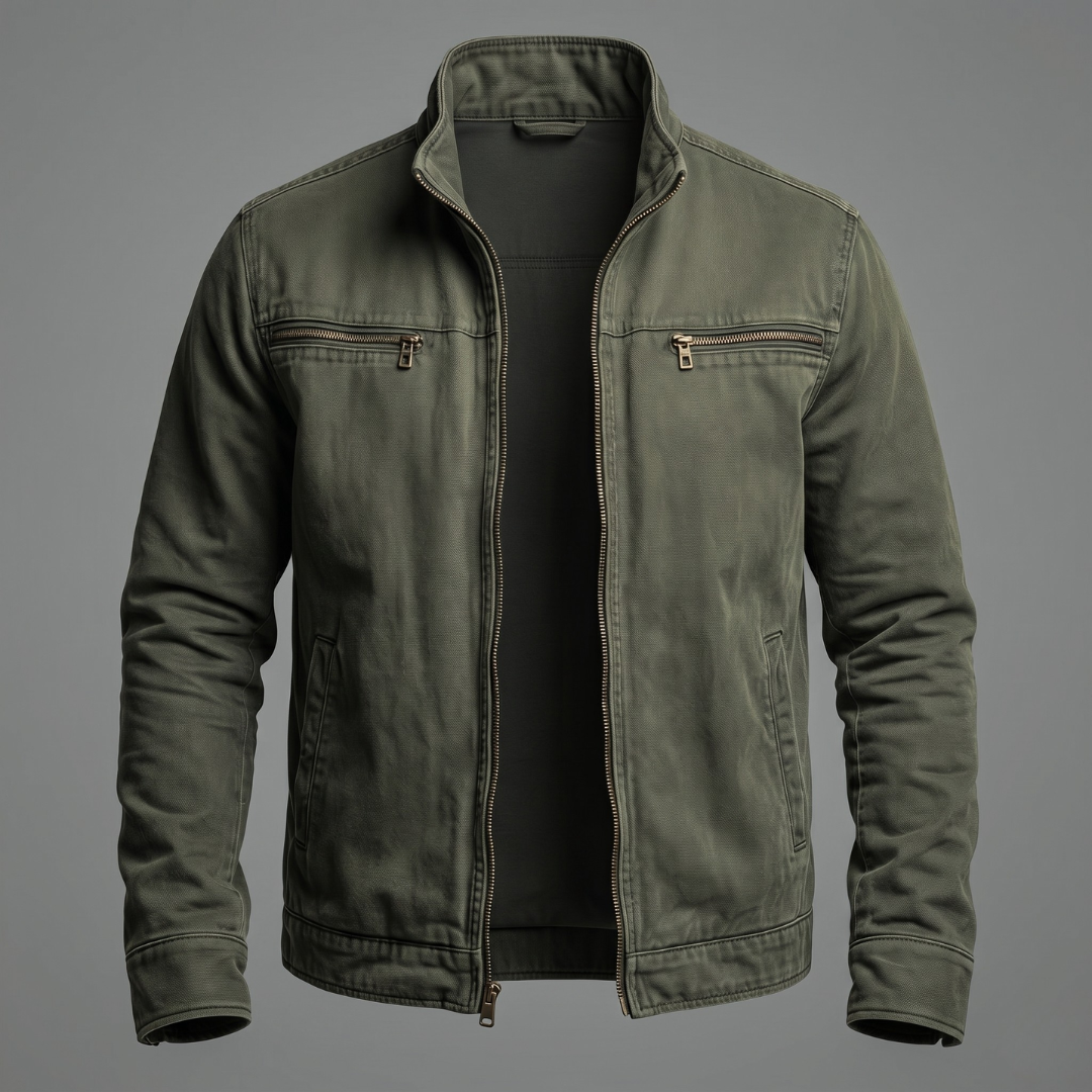 Cazel | Vintage Cotton Jacket with Zip Fastening
