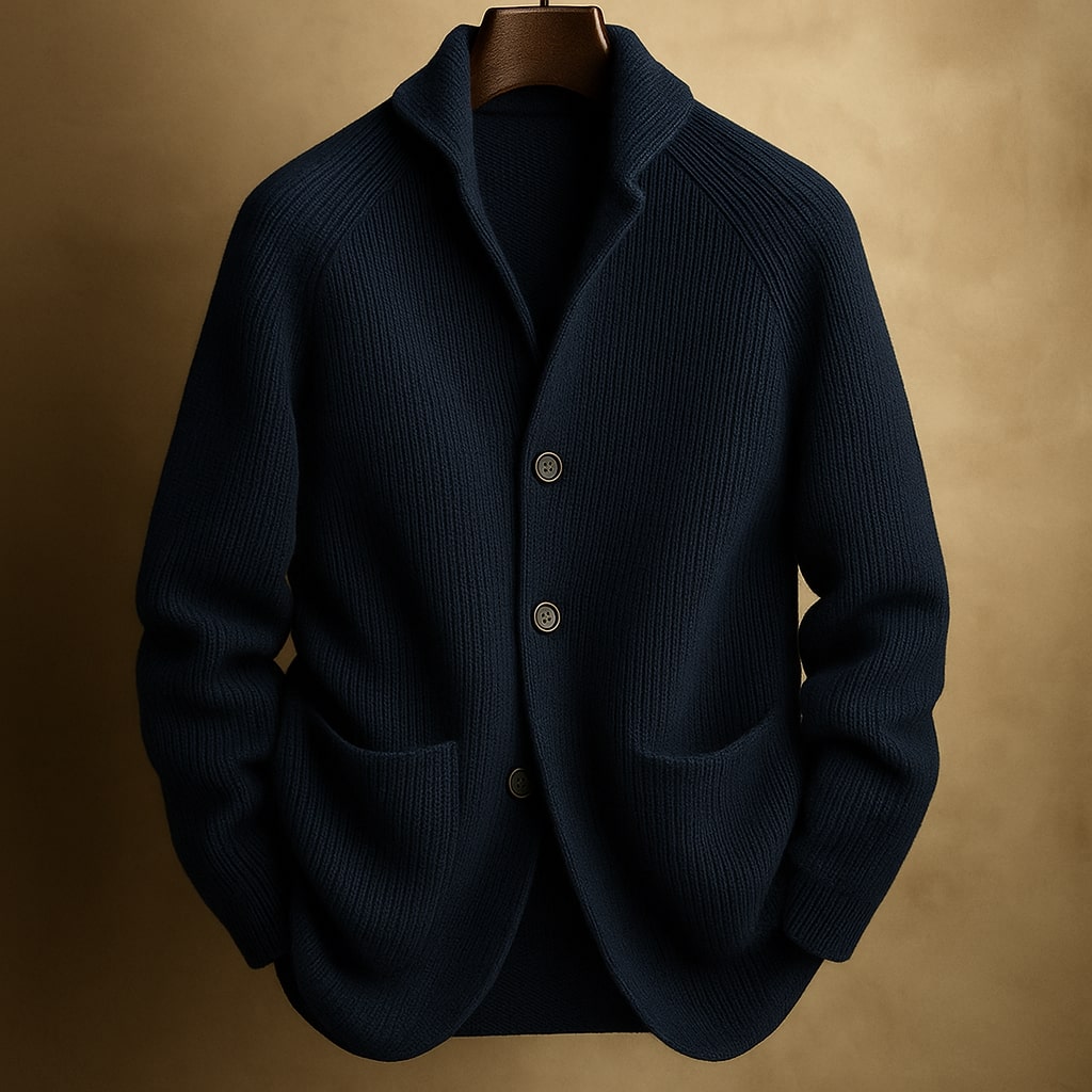 Silvoro - Ribbed Cardigan For Men