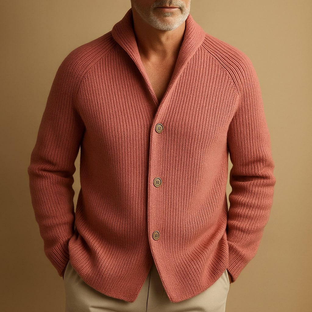 Silvoro - Ribbed Cardigan For Men