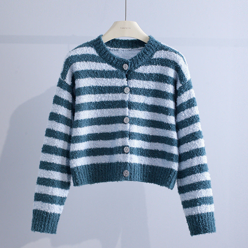 Teenie | Cozy Striped Cardigan