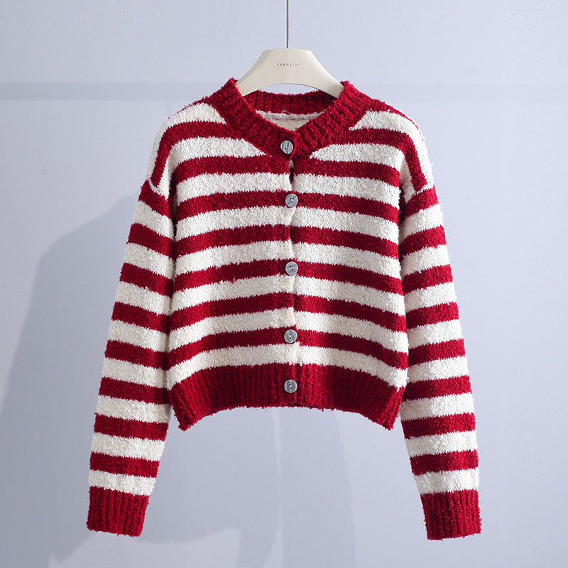 Teenie | Cozy Striped Cardigan