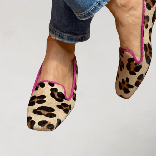 Estelle | Leopard Print Loafers