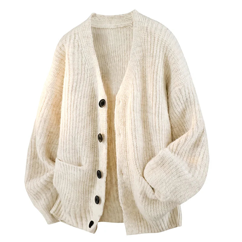 Relaxed V-Neck Cardigan