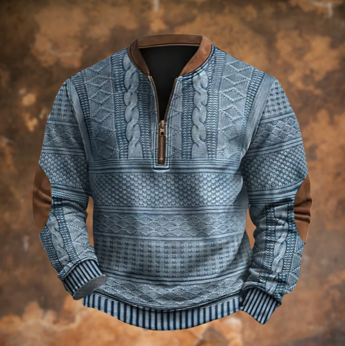 Derek | Retro Zip-Up Sweater