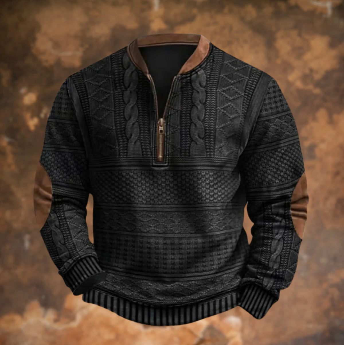 Derek | Retro Zip-Up Sweater