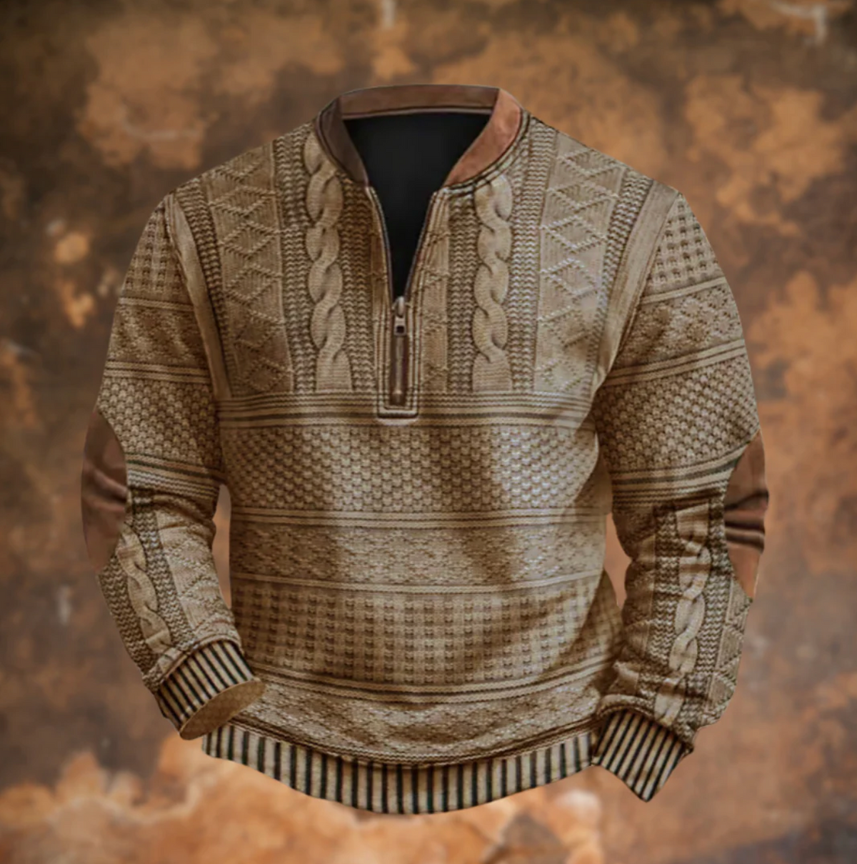 Derek | Retro Zip-Up Sweater
