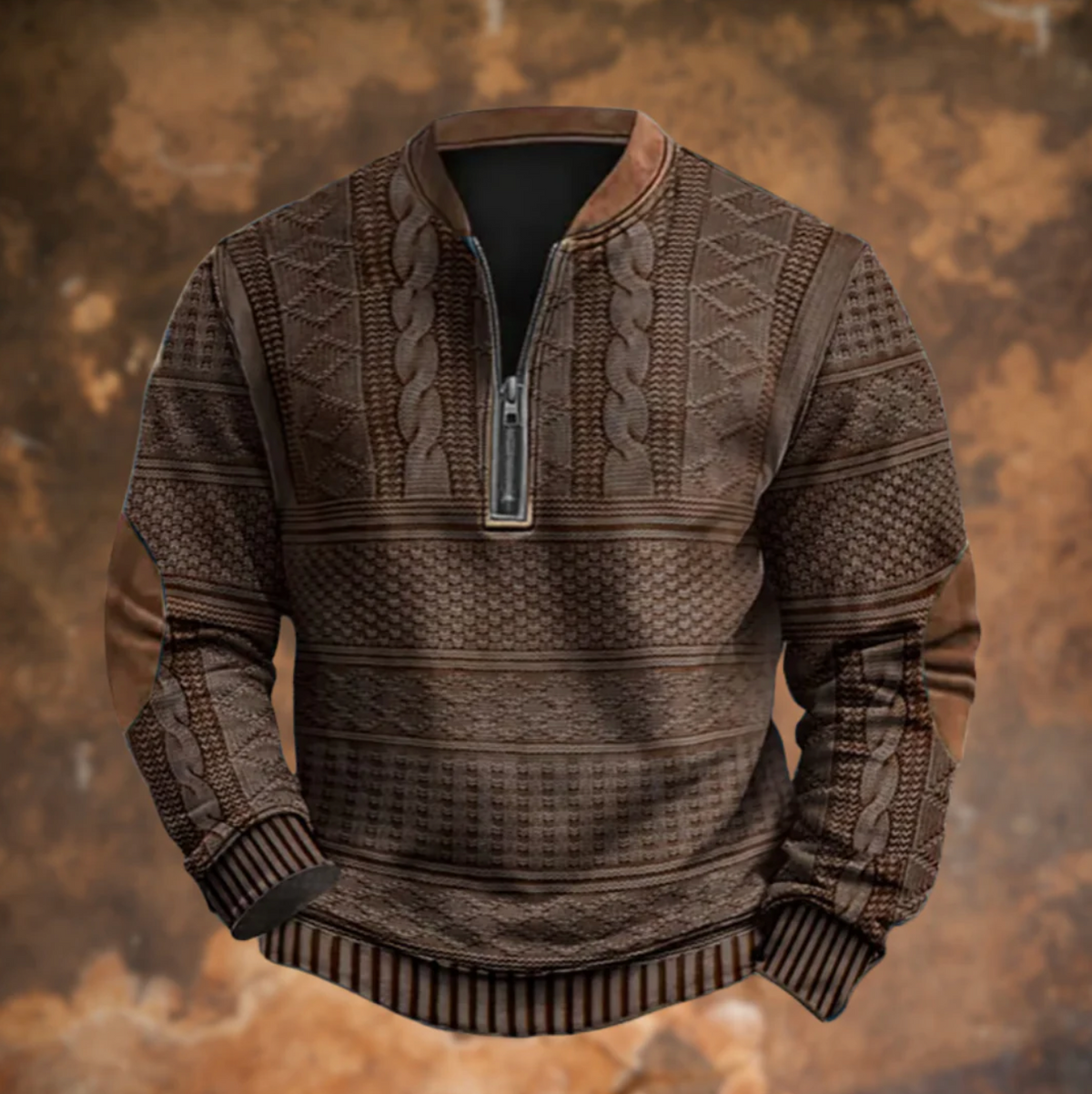 Derek | Retro Zip-Up Sweater