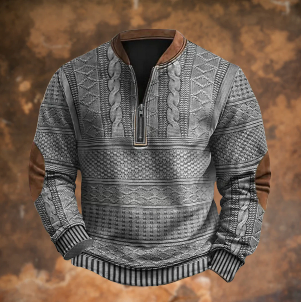 Derek | Retro Zip-Up Sweater