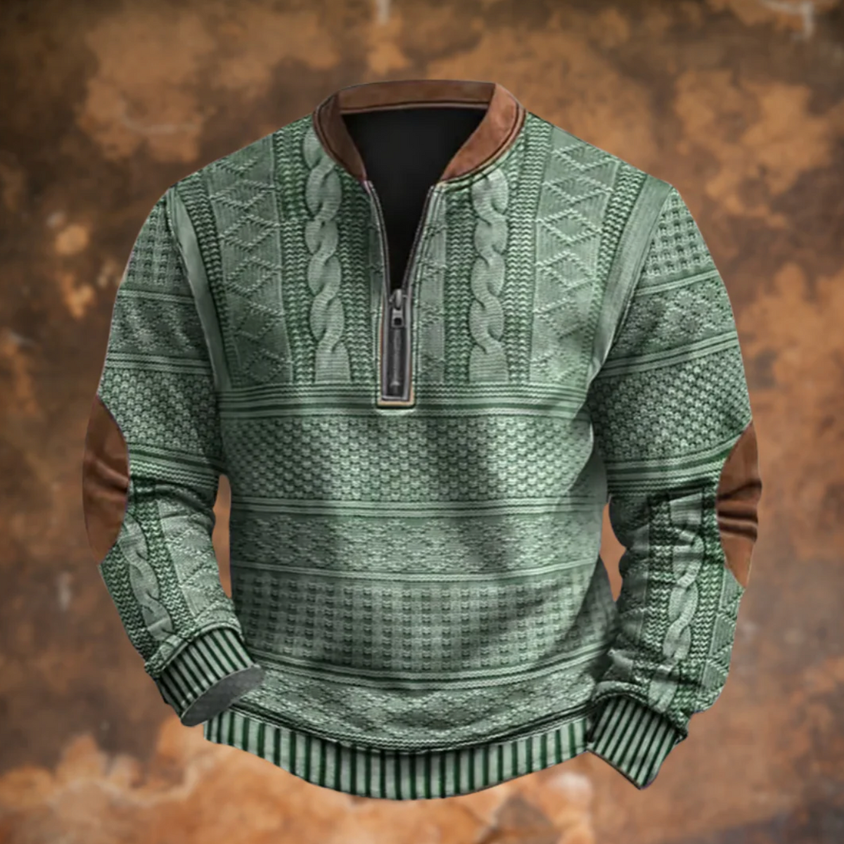 Derek | Retro Zip-Up Sweater