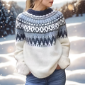 Wren | Winter Sweater with Nordic Shoulder Pattern