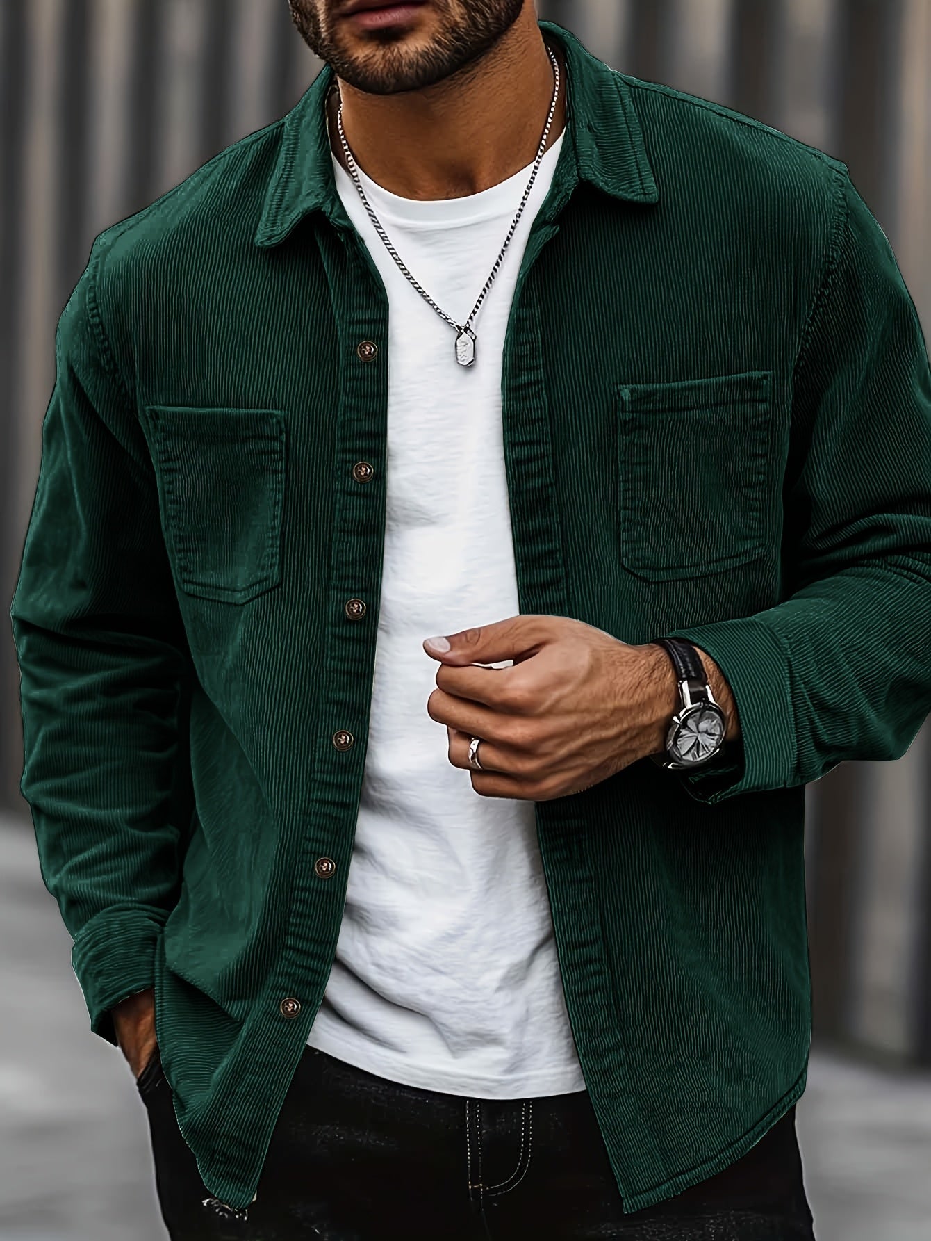 Bryce | Ribbed Textured Overshirt