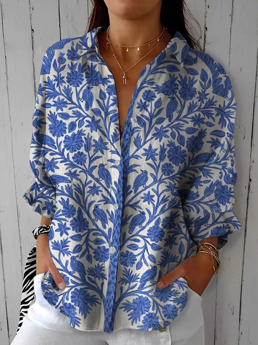 Zynelle | Blue Garden Blouse