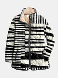 Aerieh | Black and White Abstract Quilted Jacket