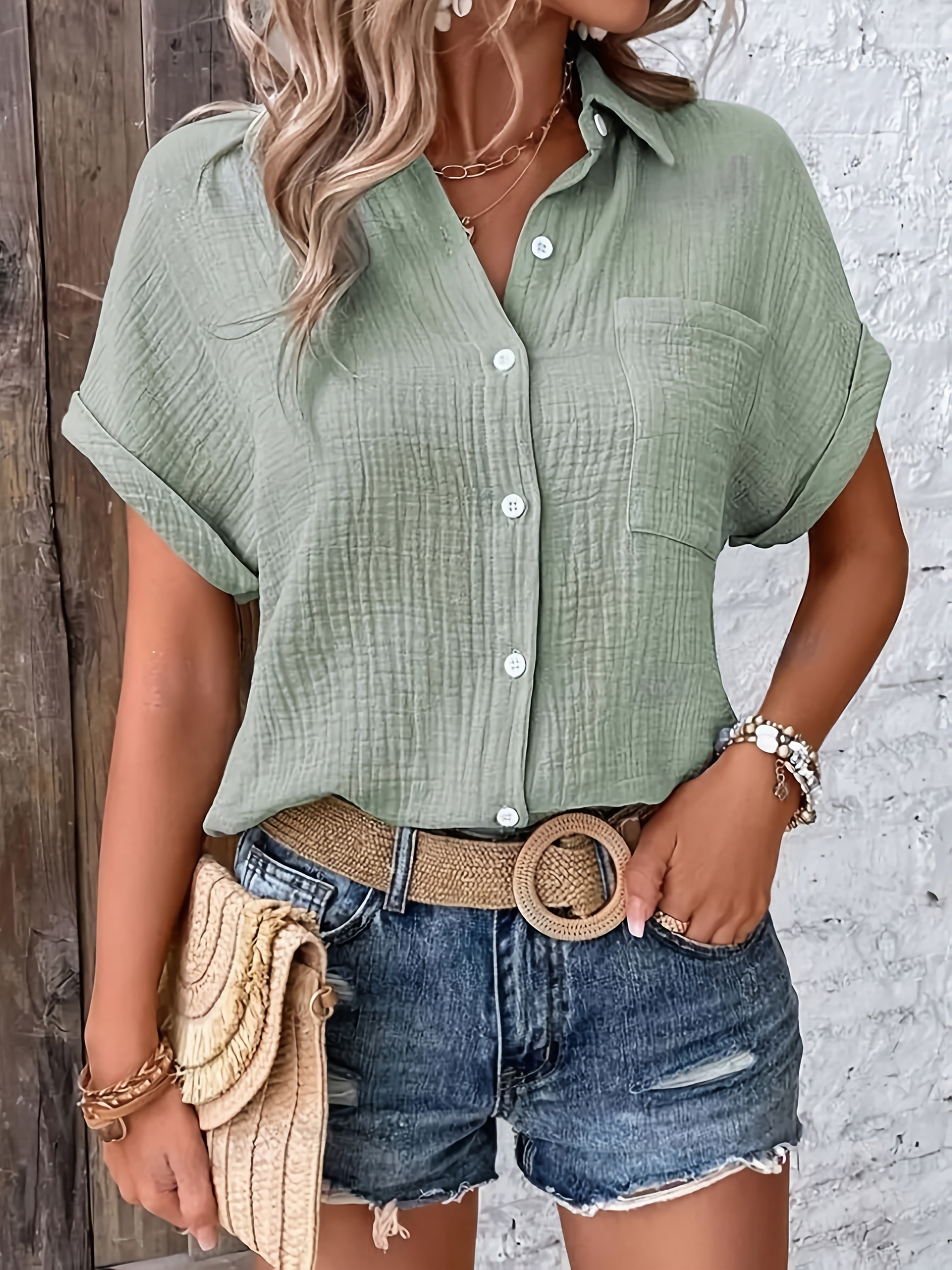 Evelyn | Textured Blouse