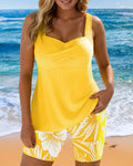 Bernice | Stylish Ribbed Tankini Shorts