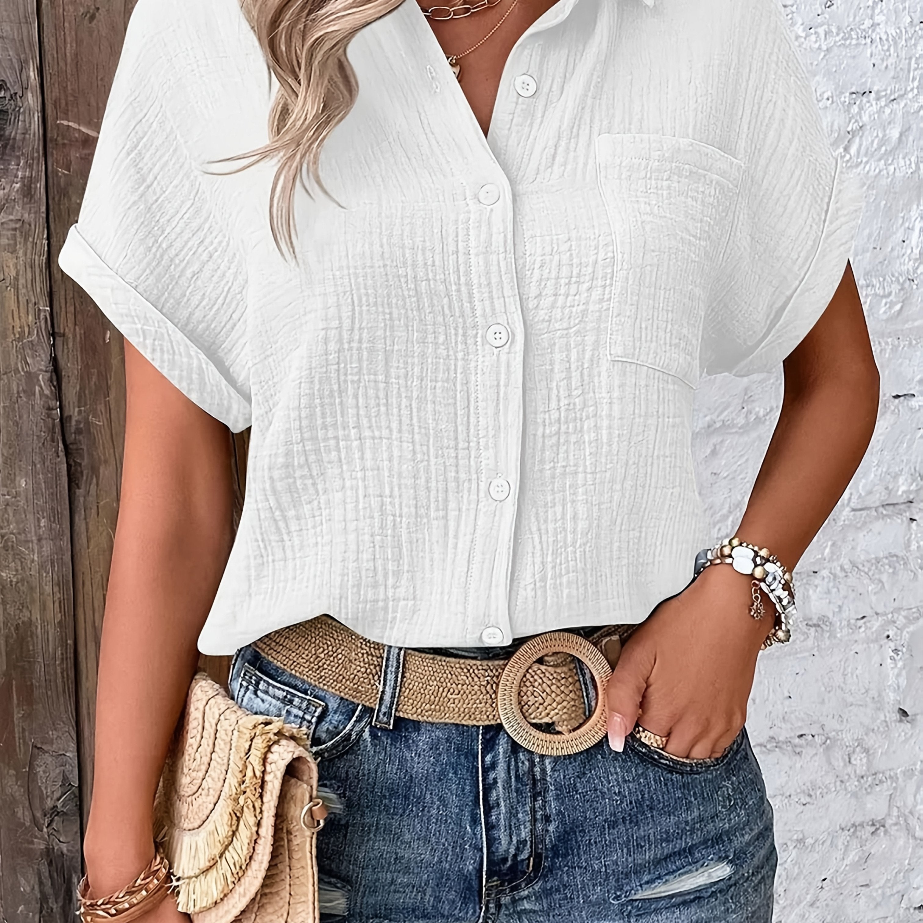 Evelyn | Textured Blouse