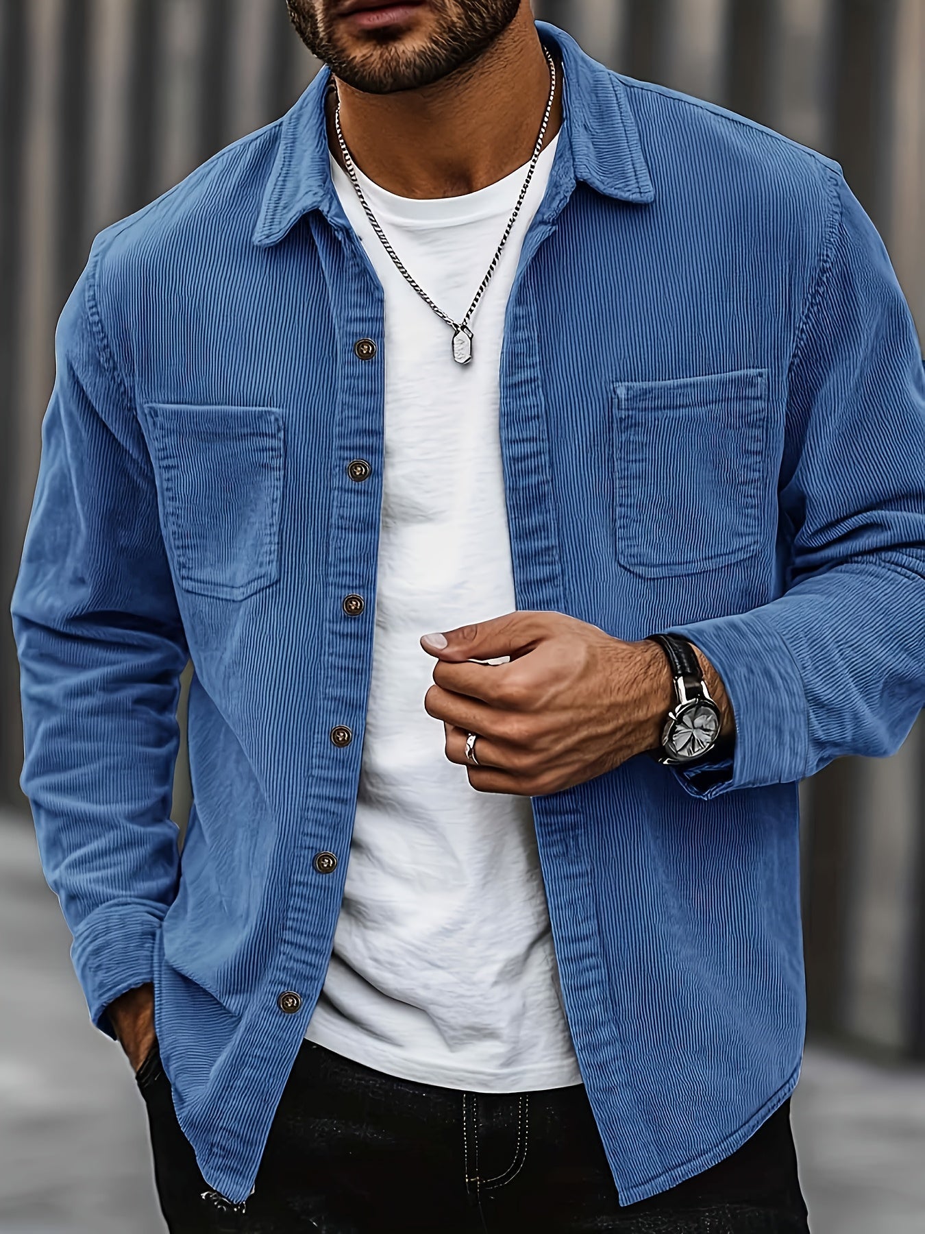 Bryce | Ribbed Textured Overshirt