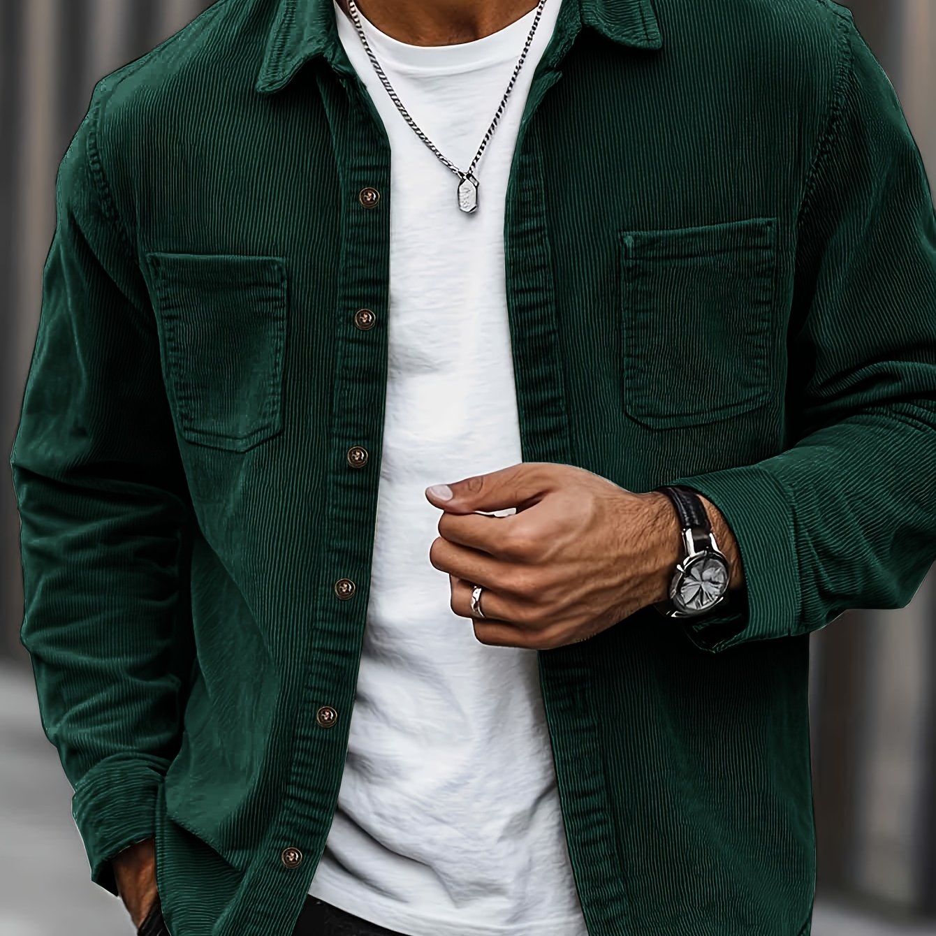 Bryce | Ribbed Textured Overshirt