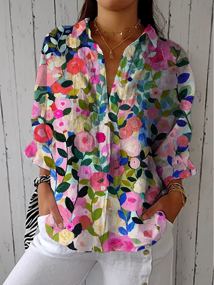 Elarenne | Bloom Canvas Blouse