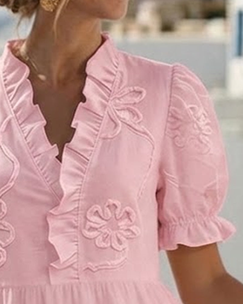 Sophie | Ruffle Midi Dress