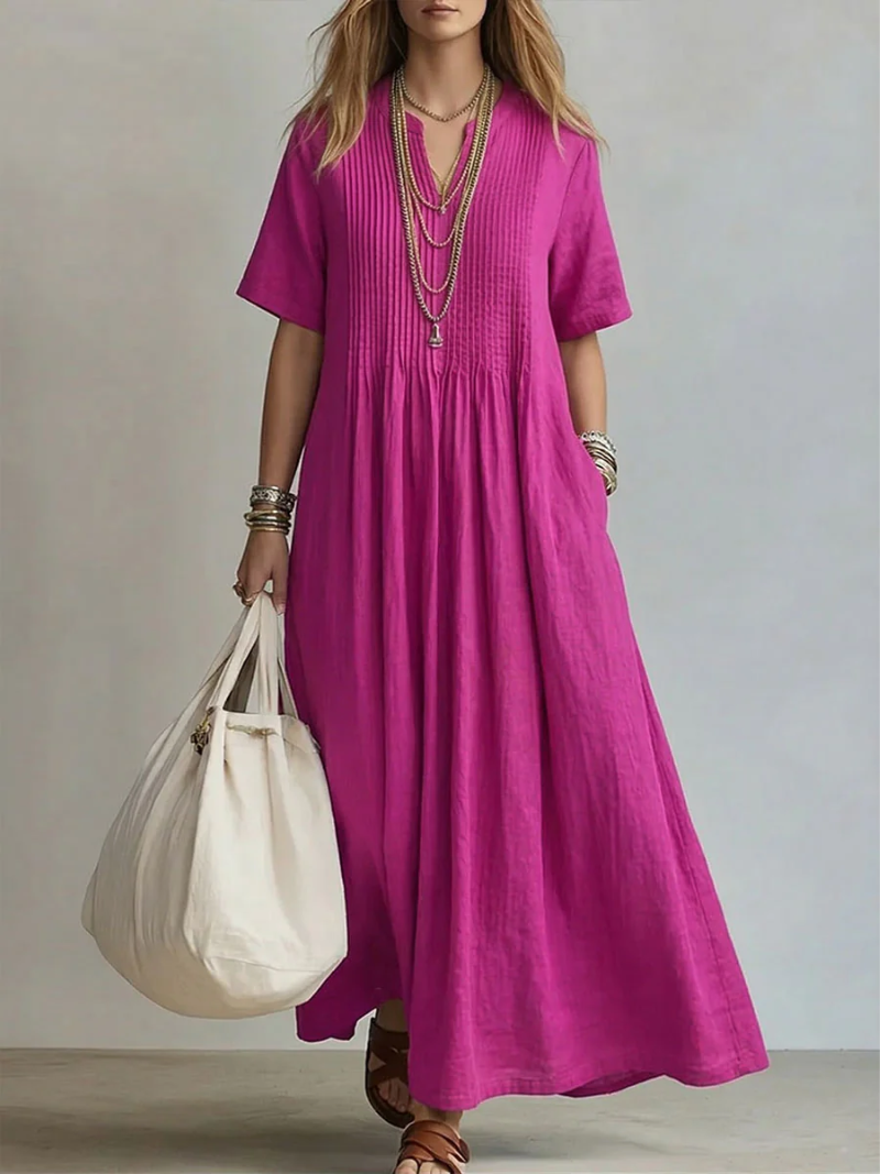 Natalia - Pleated Maxi Dress