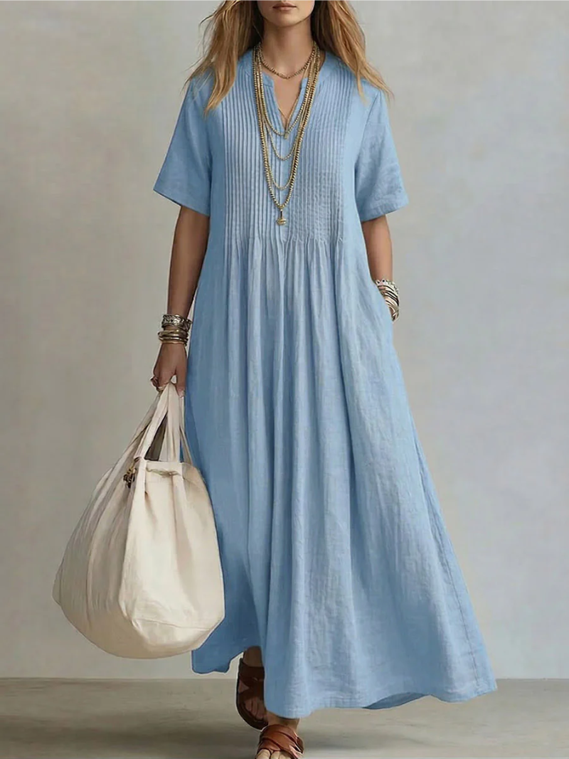 Natalia - Pleated Maxi Dress