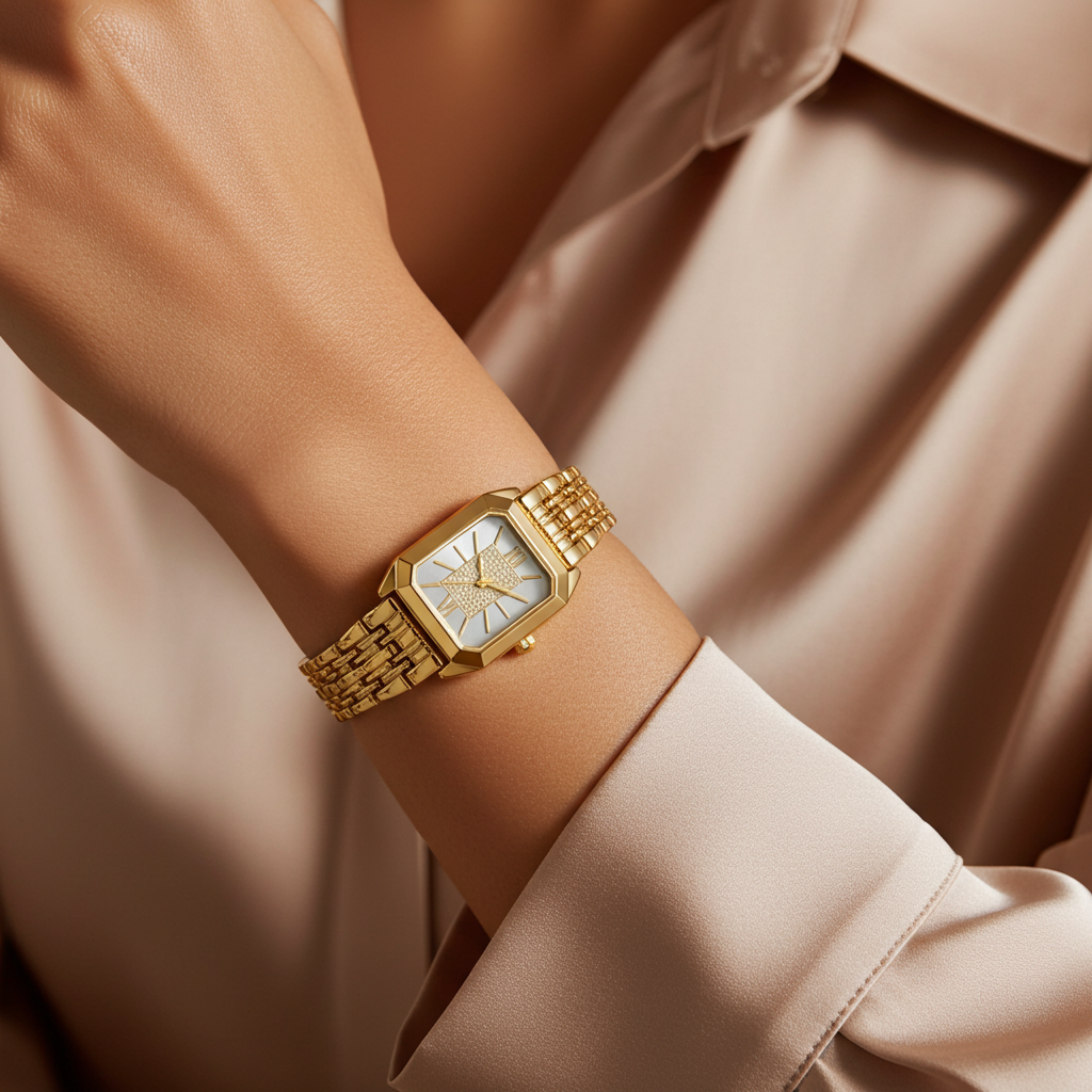 Alure Watch Gold/White