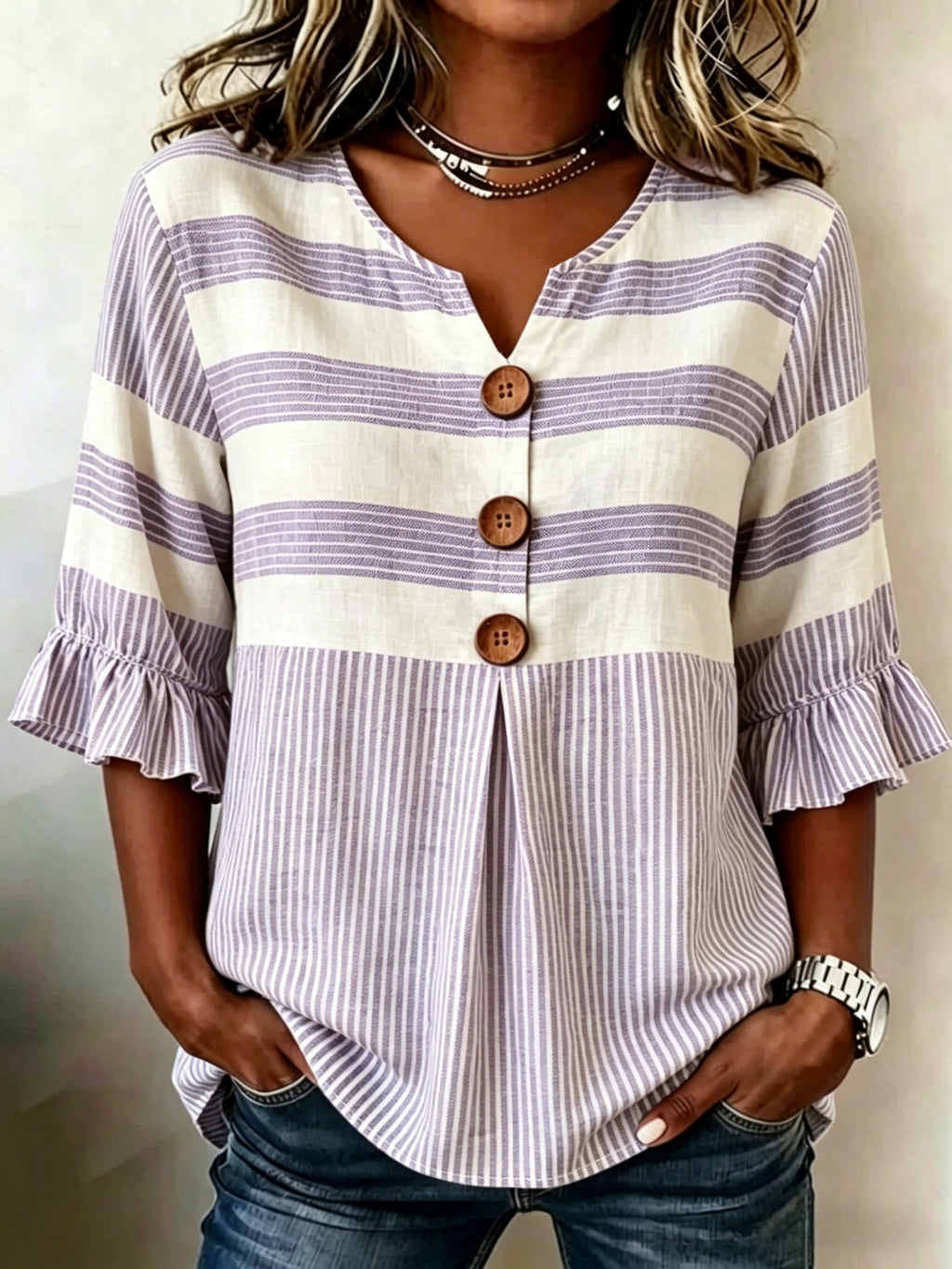 Gia - V-Neck Blouse