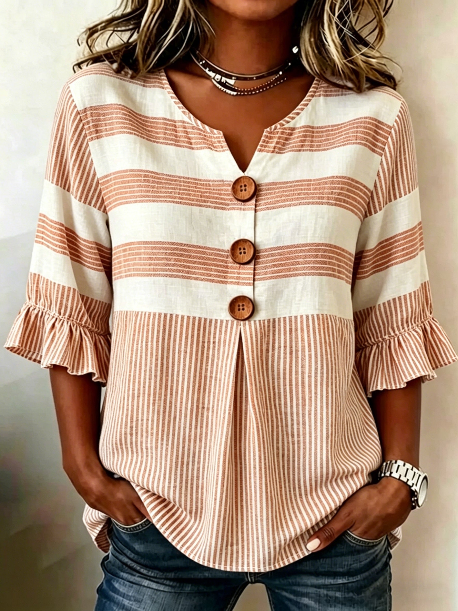 Gia - V-Neck Blouse