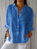 Glyressa | Azure Stripe Blouse