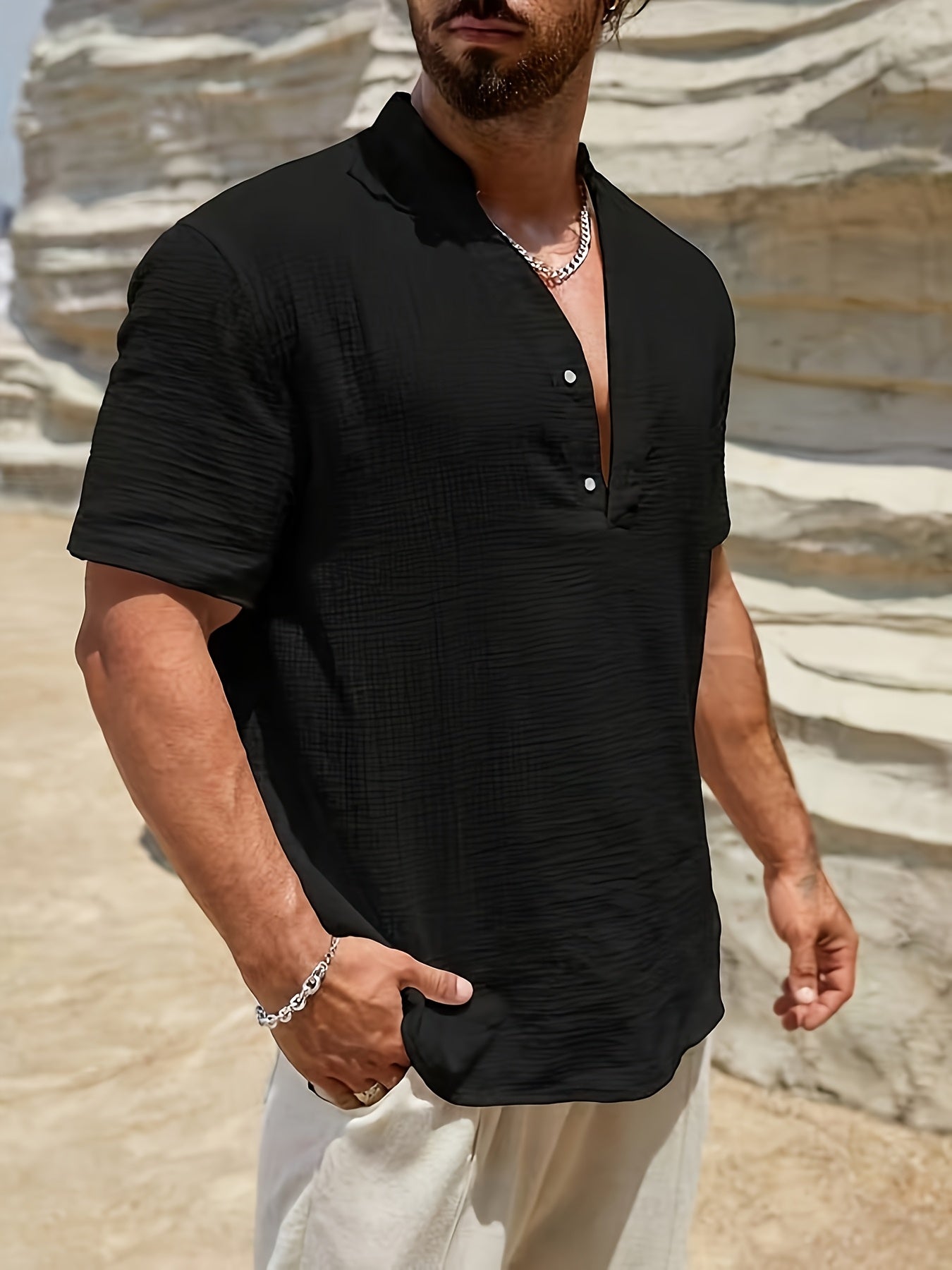 Maurice - V-Neck Polo Shirt