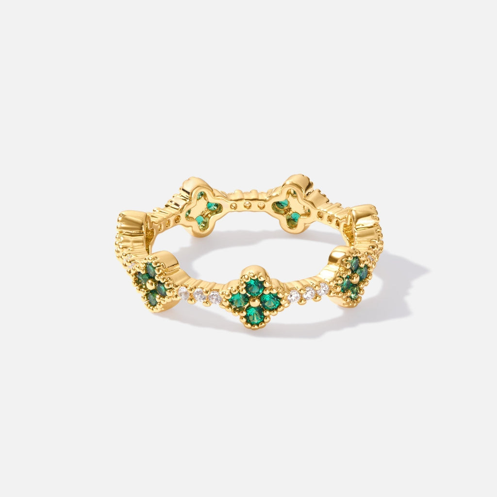Clover Crystal Ring
