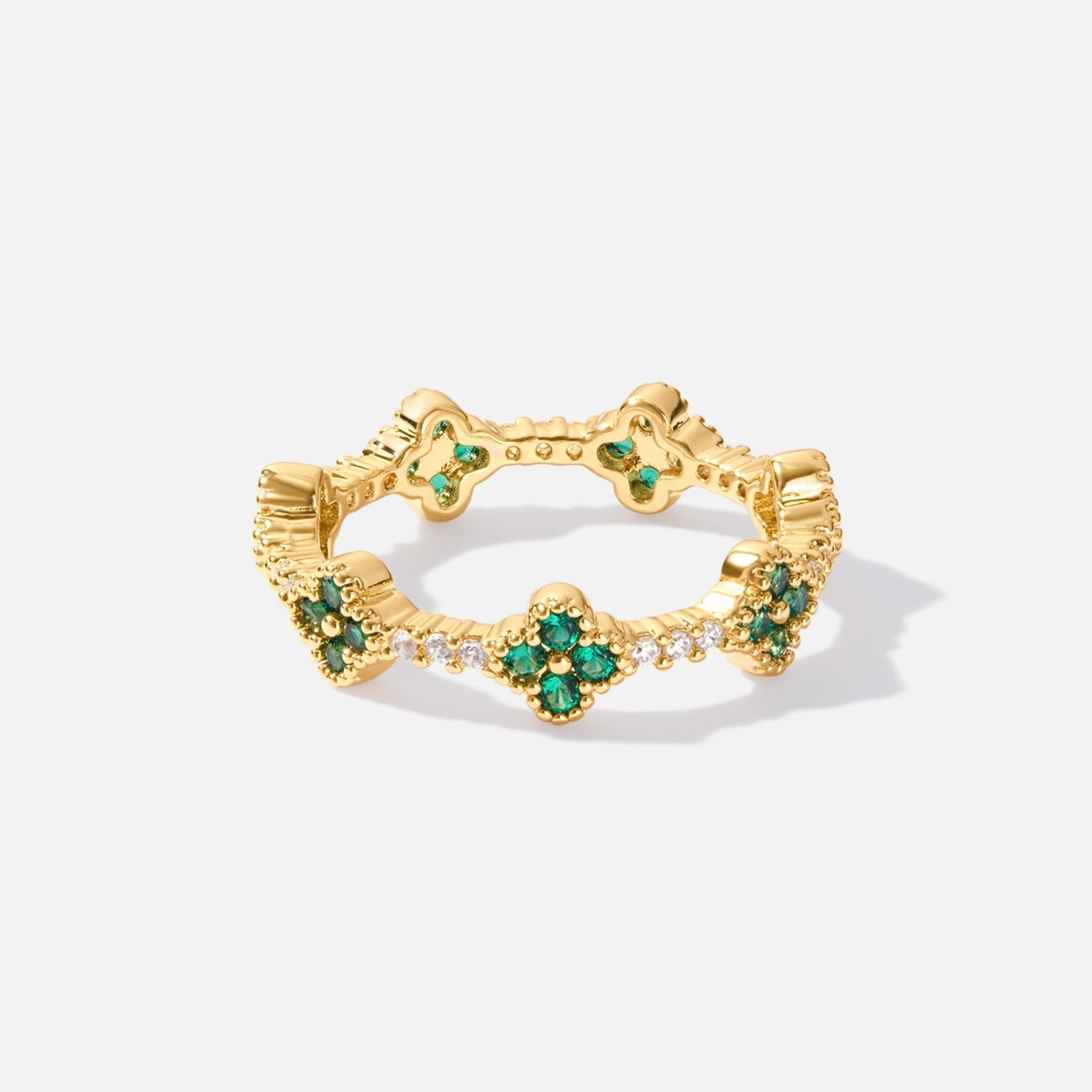 Clover Crystal Ring