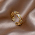 Gold & Crystal Ring