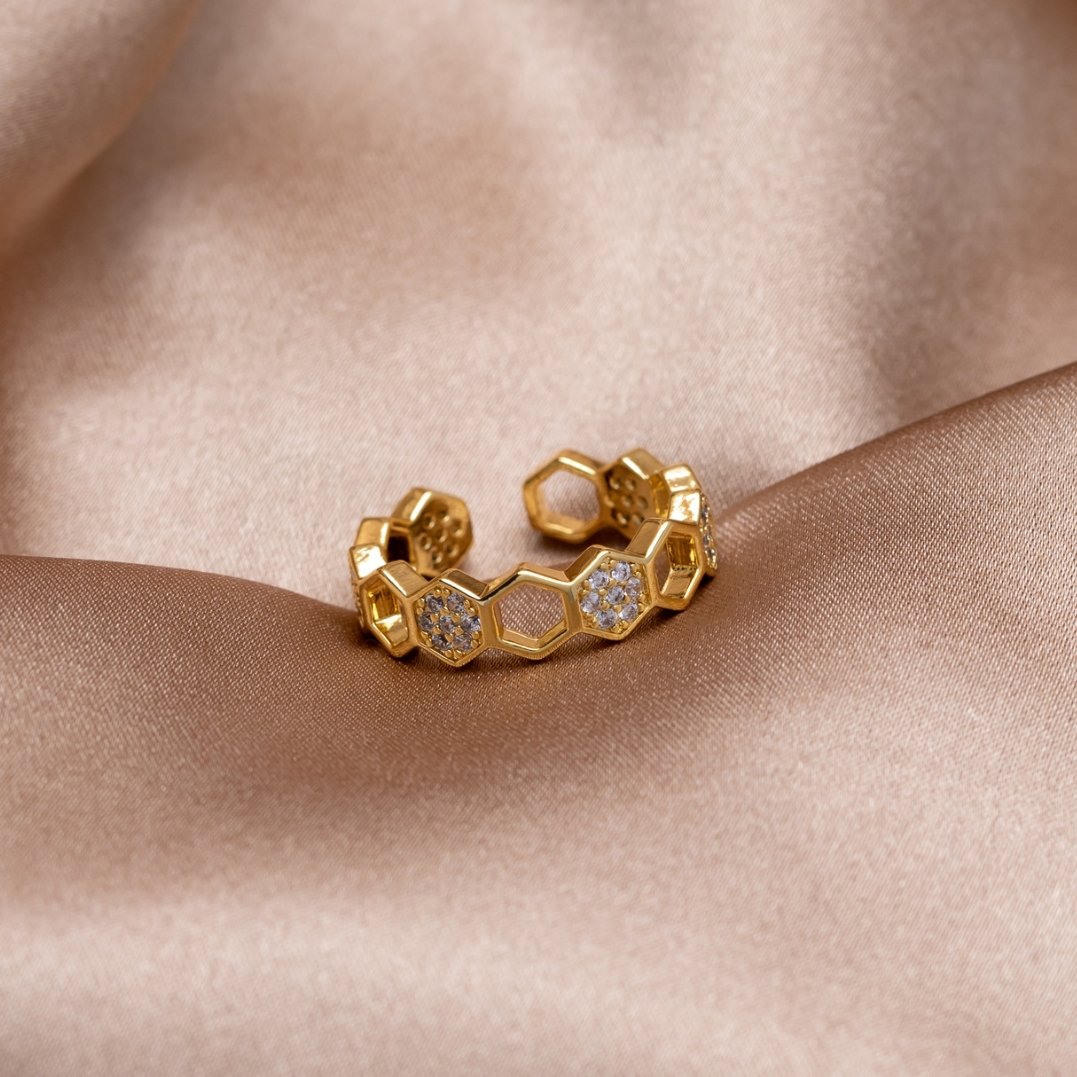 Gold & Crystal Ring