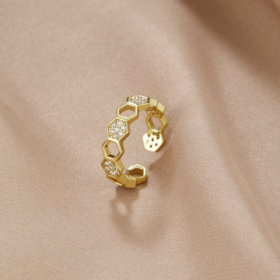 Gold & Crystal Ring