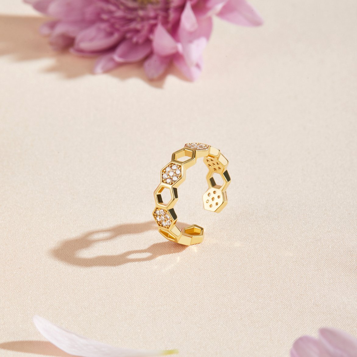 Gold & Crystal Ring