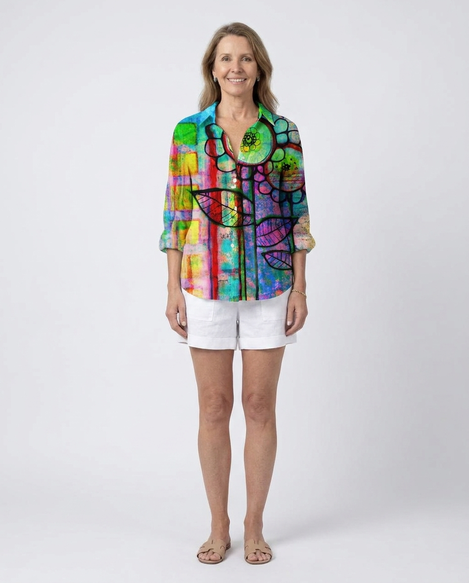 Cyralyn | Artistic Bloom Blouse
