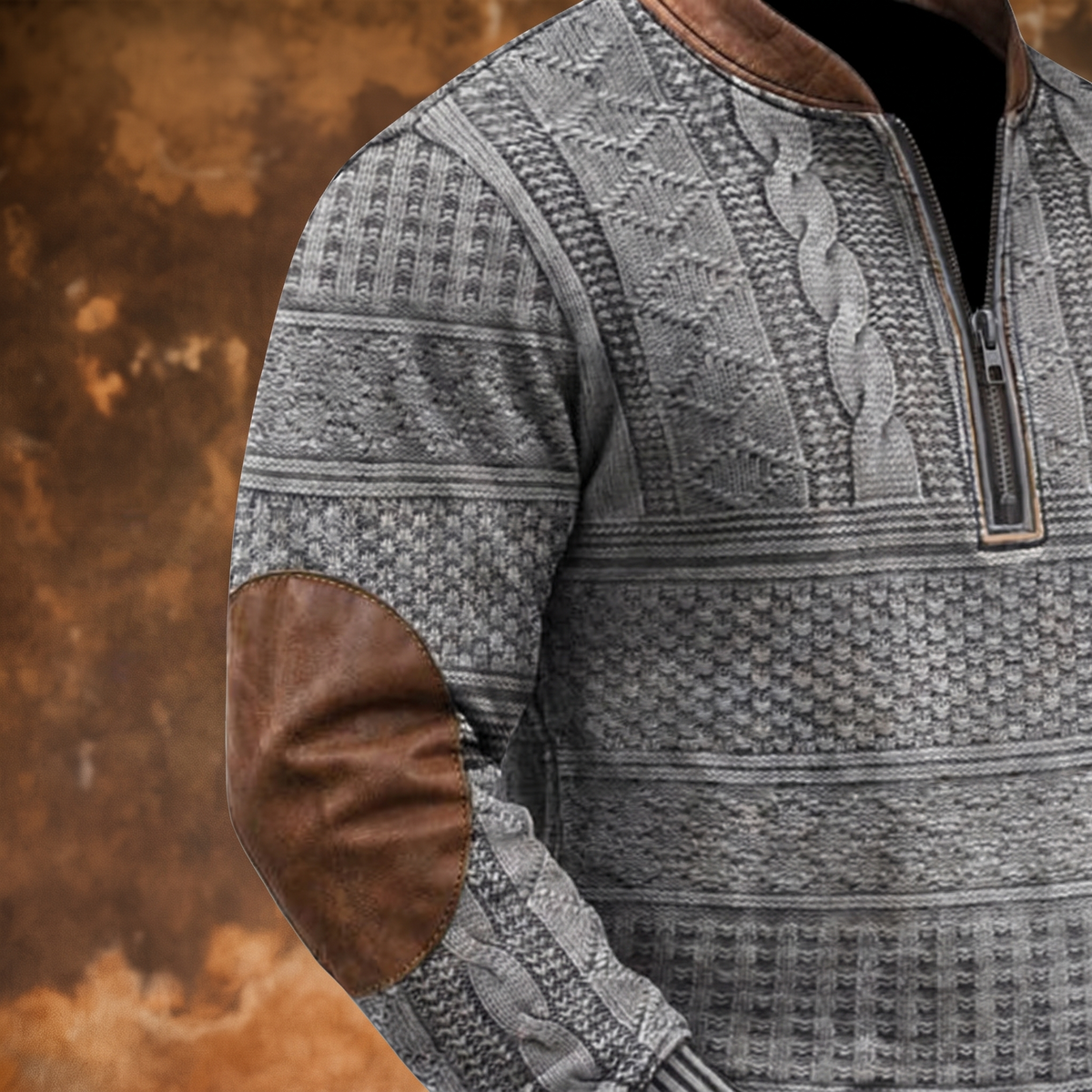 Derek | Retro Zip-Up Sweater