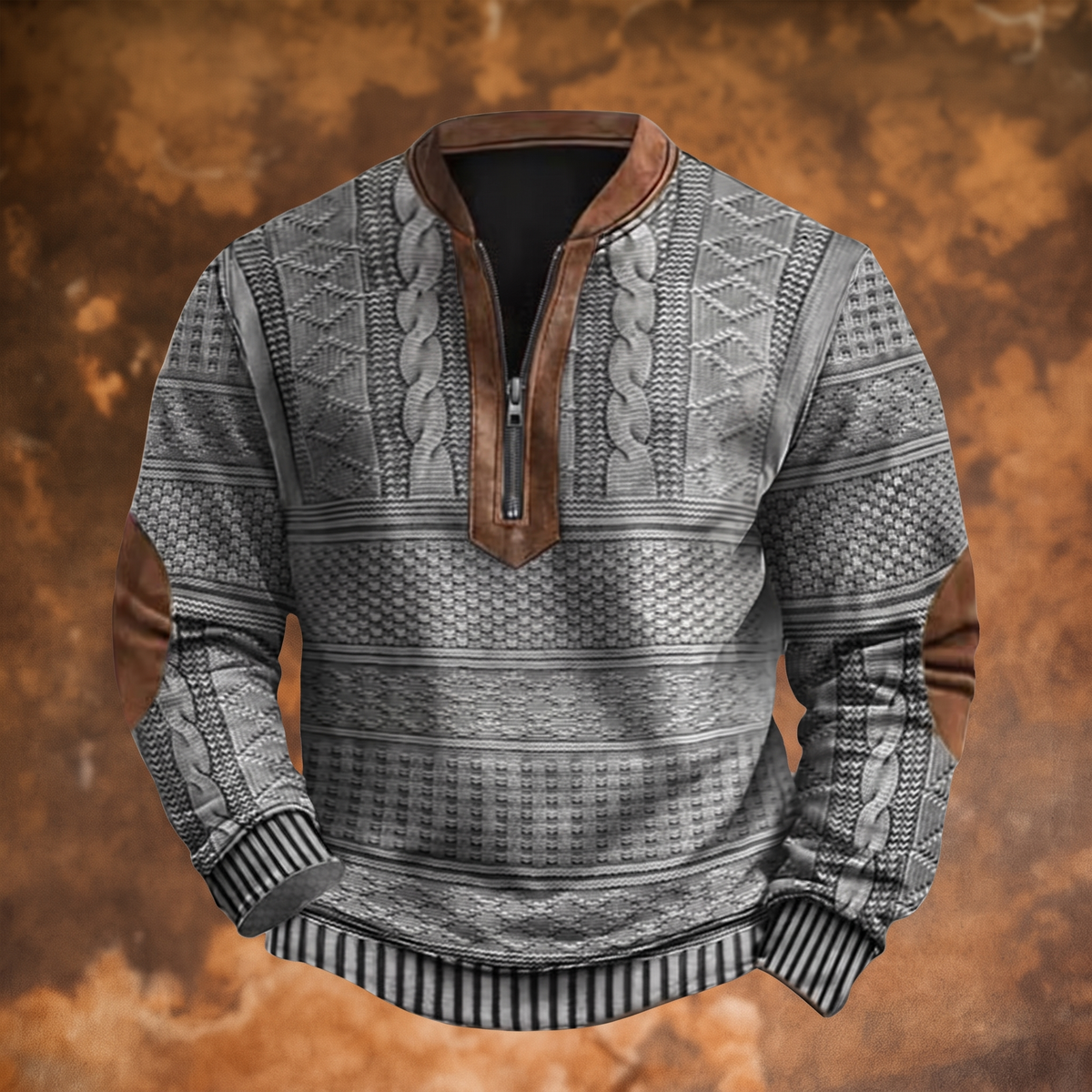 Derek | Retro Zip-Up Sweater