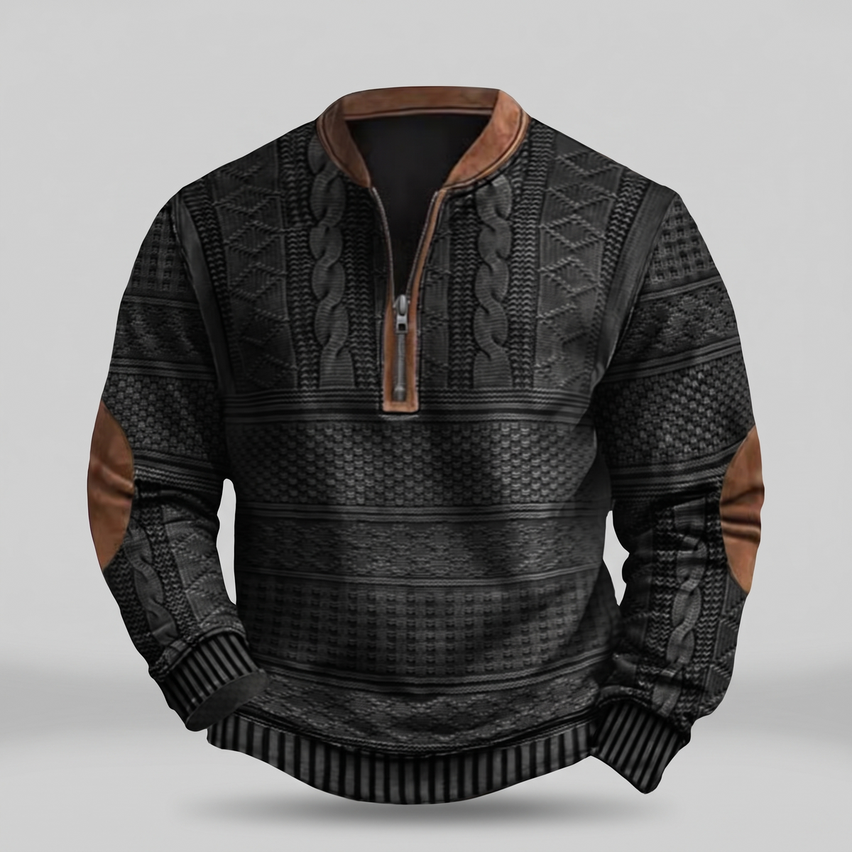 Derek | Retro Zip-Up Sweater
